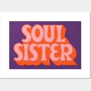 Soul Sister //// Retro Soul Music Fan Design Posters and Art